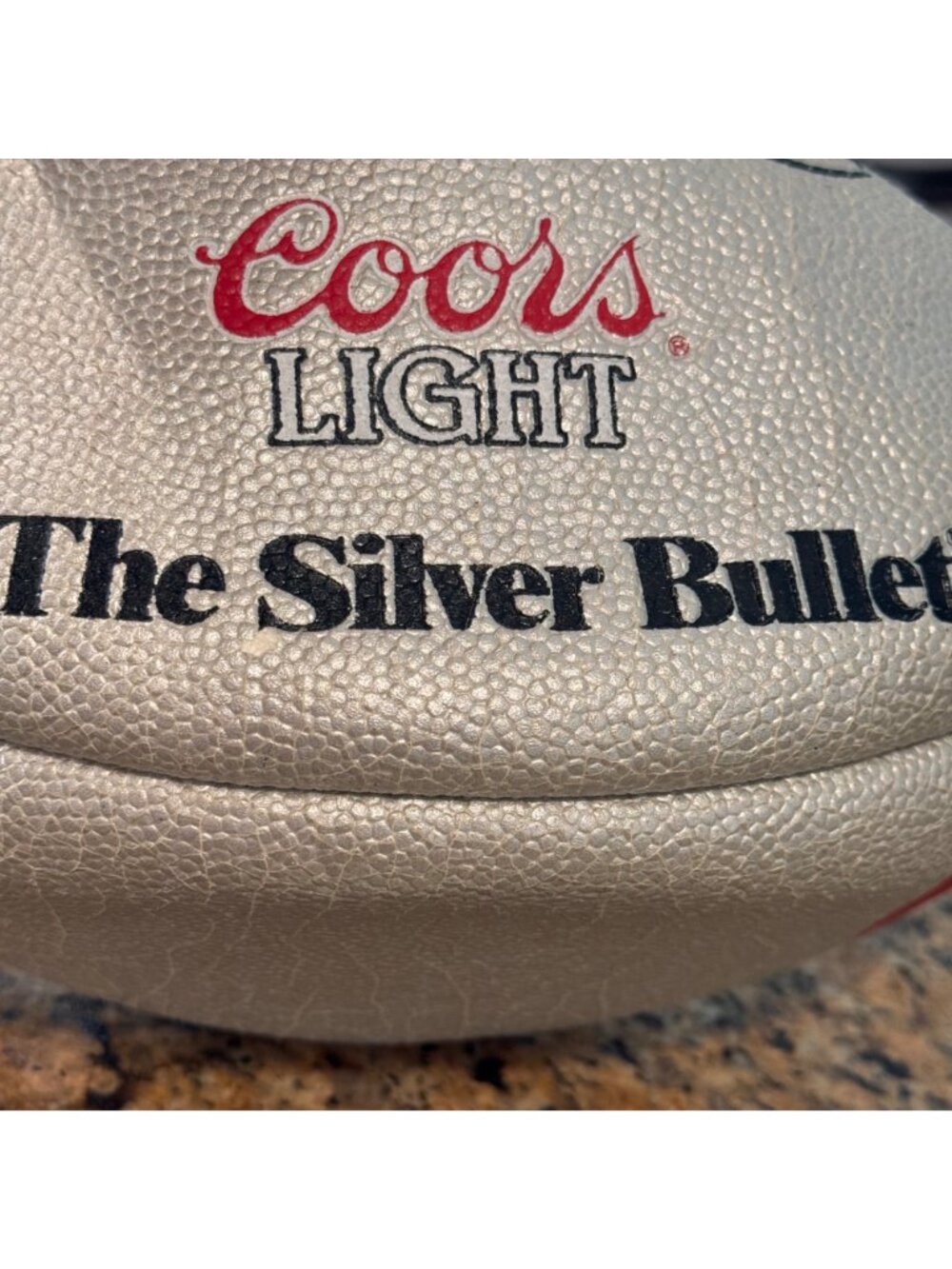 Wilson Coors Light Silver Bullet Football F-1601 Breweriana Beer Korea Vtg 1990s - Picture 11 of 13